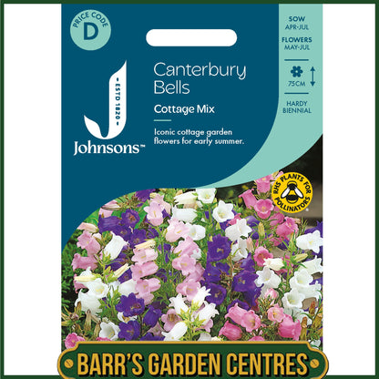 Johnsons - Canterbury Bells Cottage Mix - 600 Seeds