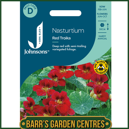 Johnsons - Nasturtium Red Troika - 25 Seeds