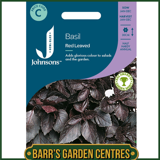 Johnsons - Herb - Basil Red Leaved - 300 Seeds