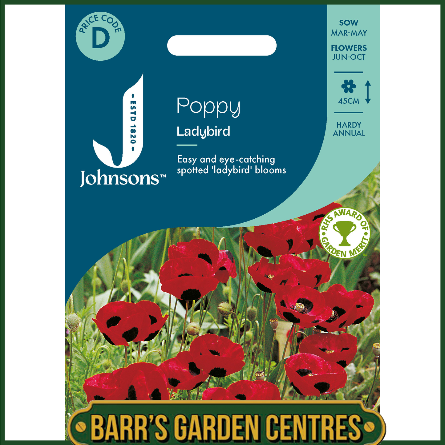 Johnsons - Poppy Ladybird - 1000 Seeds