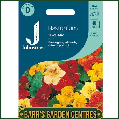 Johnsons - Nasturtium Jewel Mix - 25 Seeds