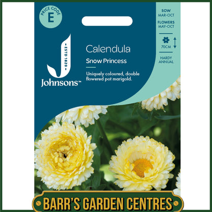 Johnsons - Calendula Snow Princess - 75 Seeds