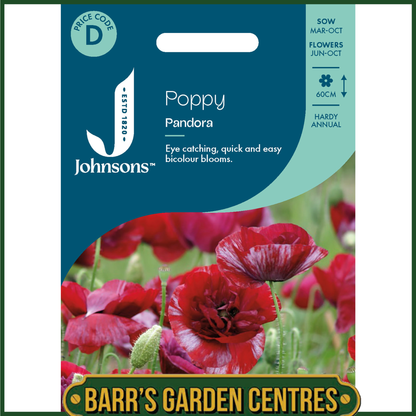 Johnsons - Poppy Pandora - 500 Seeds