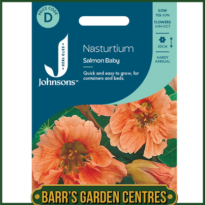 Johnsons - Nasturtium Salmon Baby - 25 Seeds