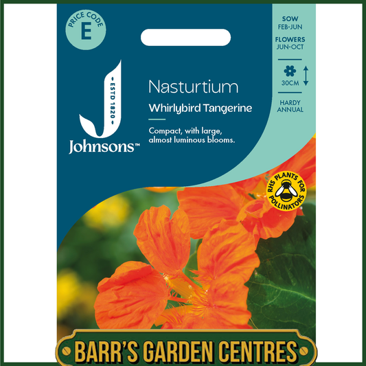 Johnsons - Nasturtium Whirlybird Tangerine - 25 Seeds