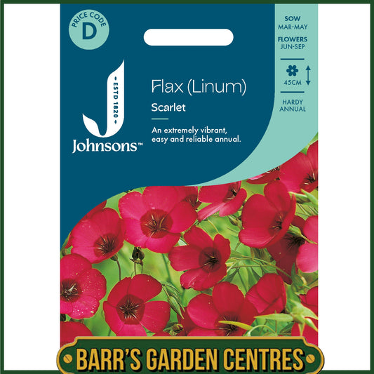 Johnsons - Flax Scarlet - Linum - 450 Seeds