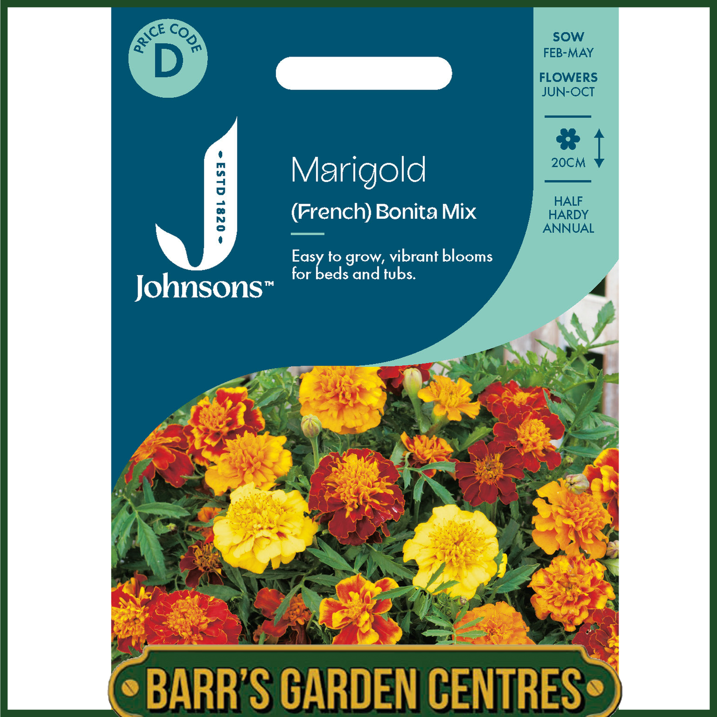 Johnsons - Marigold (French) Bonita Mix - 200 Seeds