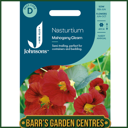 Johnsons - Nasturtium Mahogany Gleam - 25 Seeds