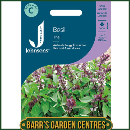 Johnsons - Herb - Basil Thai - 300 Seeds