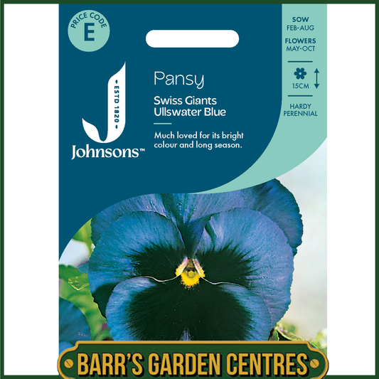 Johnsons - Pansy Swiss Giants Ullswater Blue - 100 Seeds