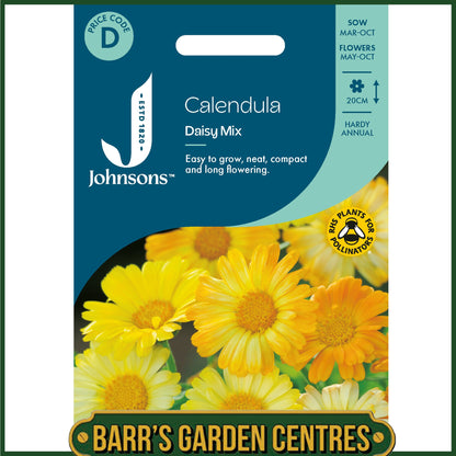 Johnsons - Calendula Daisy Mix - 100 Seeds