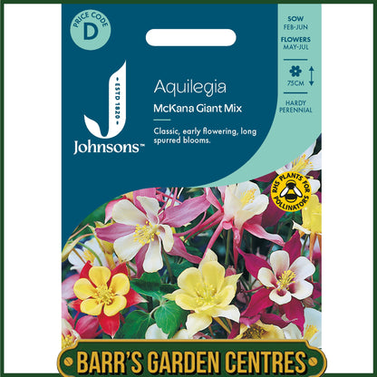 Johnsons - Aquilegia Mckana Giant Mix - 150 Seeds