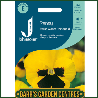 Johnsons - Pansy Swiss Giants Rhinegold - 100 Seeds