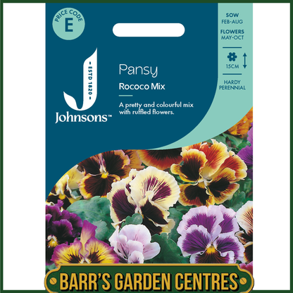 Johnsons - Pansy Rococo Mix - 75 Seeds