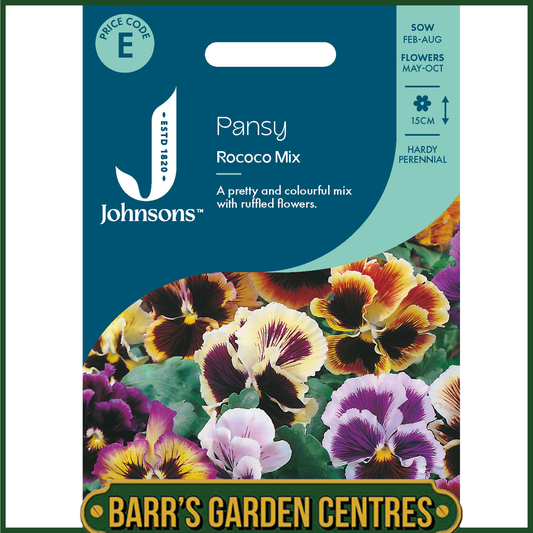 Johnsons - Pansy Rococo Mix - 75 Seeds