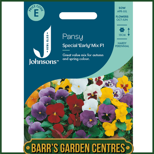 Johnsons - Pansy Special Early Mix F1 - 50 Seeds
