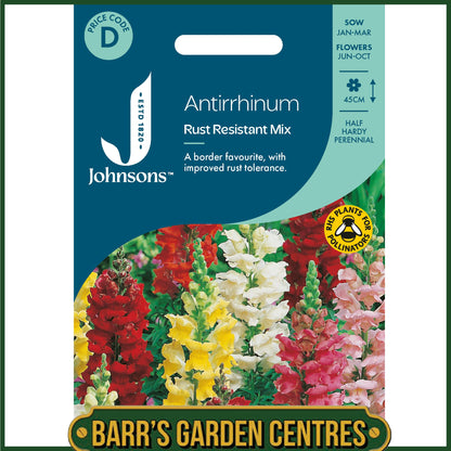 Johnsons - Antirrhinum Rust Resistant Mix - 1000 Seeds