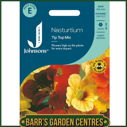 Johnsons - Nasturtium Tip Top Mix - 25 Seeds