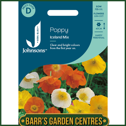 Johnsons - Poppy Iceland Mix - 2000 Seeds