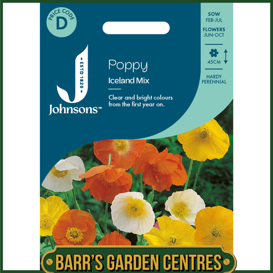 Johnsons - Poppy Iceland Mix - 2000 Seeds