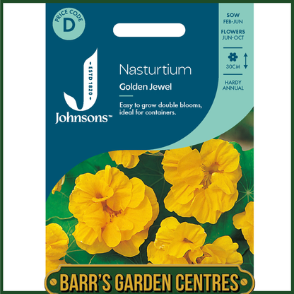 Johnsons - Nasturtium Golden Jewel - 25 Seeds