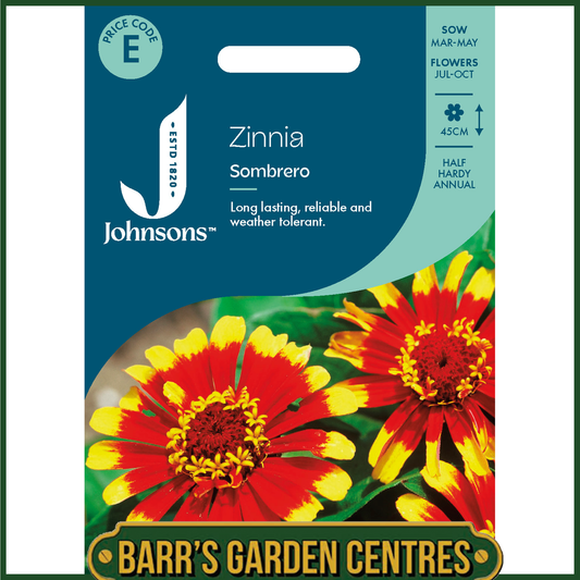 Johnsons - Zinnia Sombrero - 75 Seeds