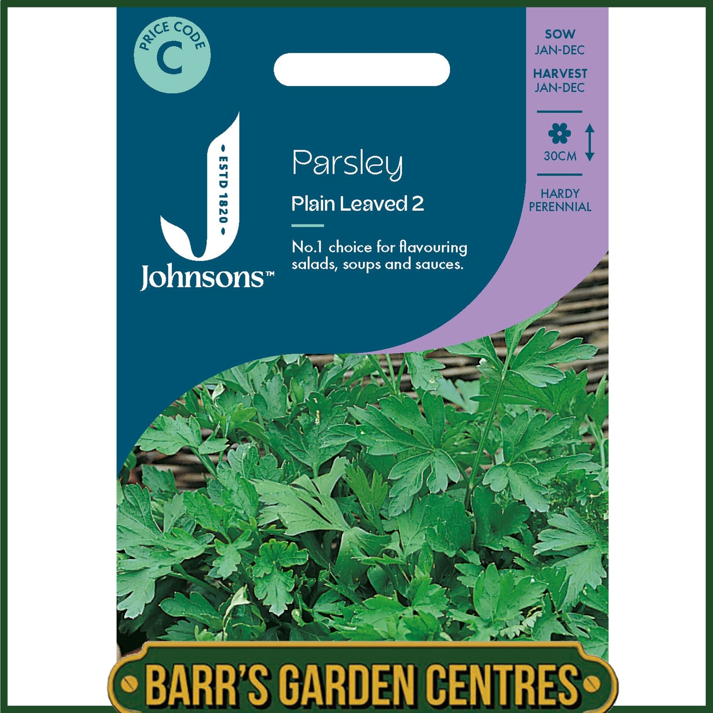 Johnsons - Herb - Parsley Plain Leaved 2 - 750 Seeds
