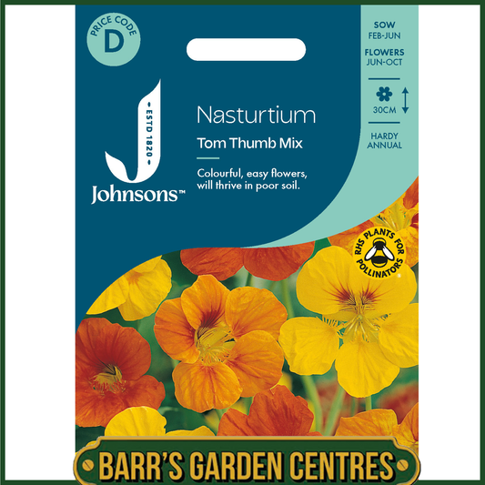 Johnsons - Nasturtium Tom Thumb Mix - 25 Seeds