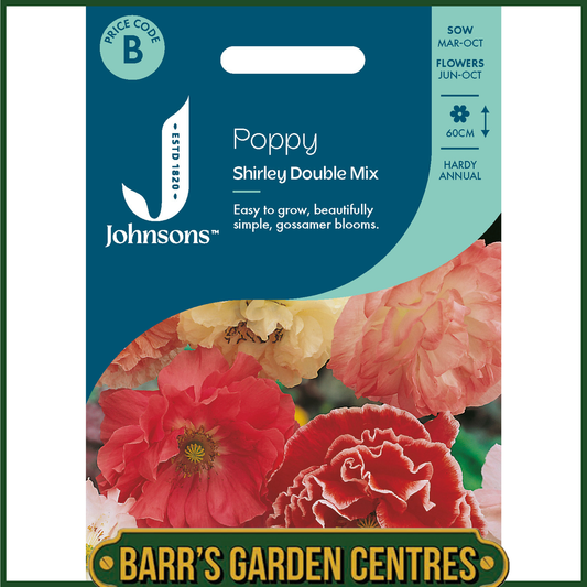 Johnsons - Poppy Shirley Double Mix - 1500 Seeds