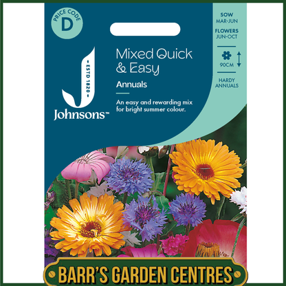 Johnsons - Mixed Quick and Easy Annuals - 0.7g Seeds