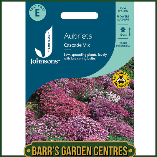 Johnsons - Aubrieta Cascade Mix - 200 Seeds