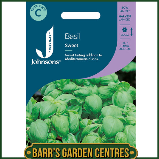 Johnsons - Herb - Basil Sweet - 500 Seeds