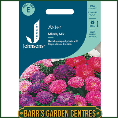 Johnsons - Aster Milady Mix - 150 Seeds