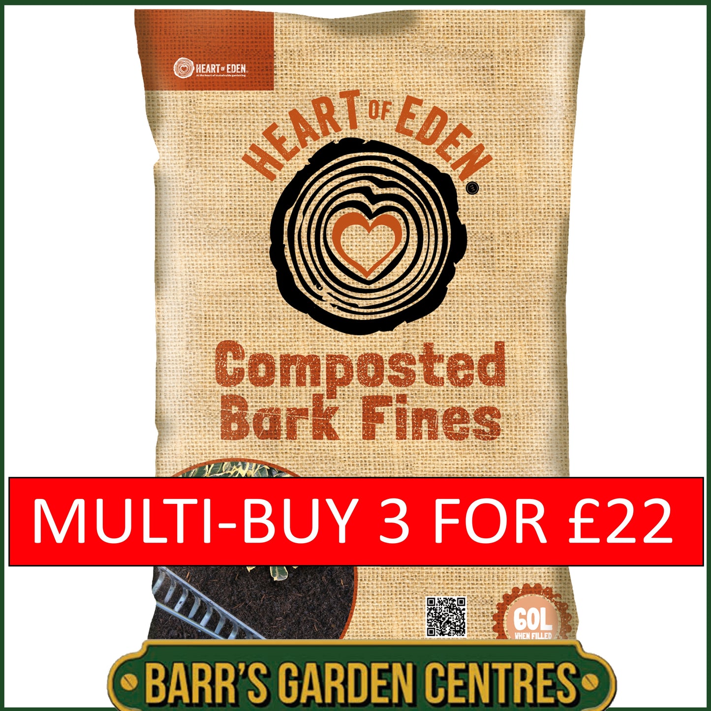 Heart of Eden Composted Bark Fines 60 Litre