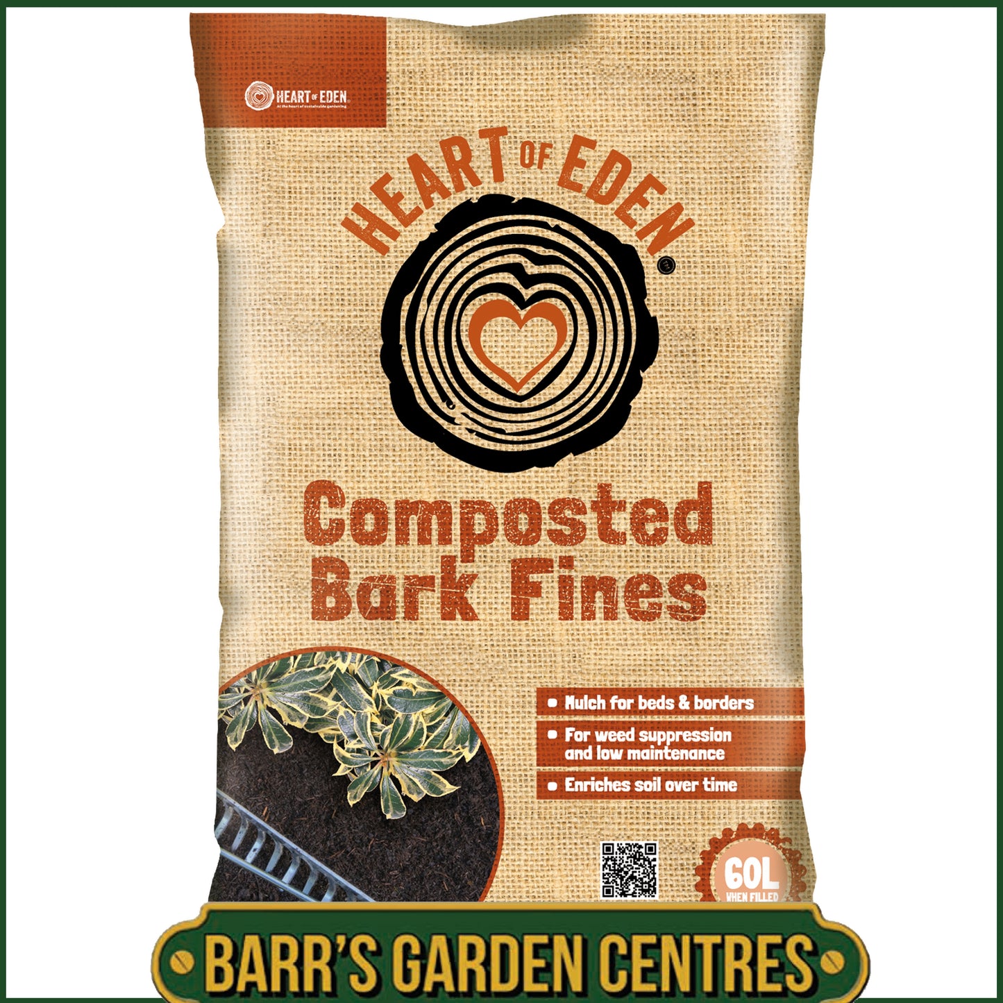 Heart of Eden Composted Bark Fines 60 Litre