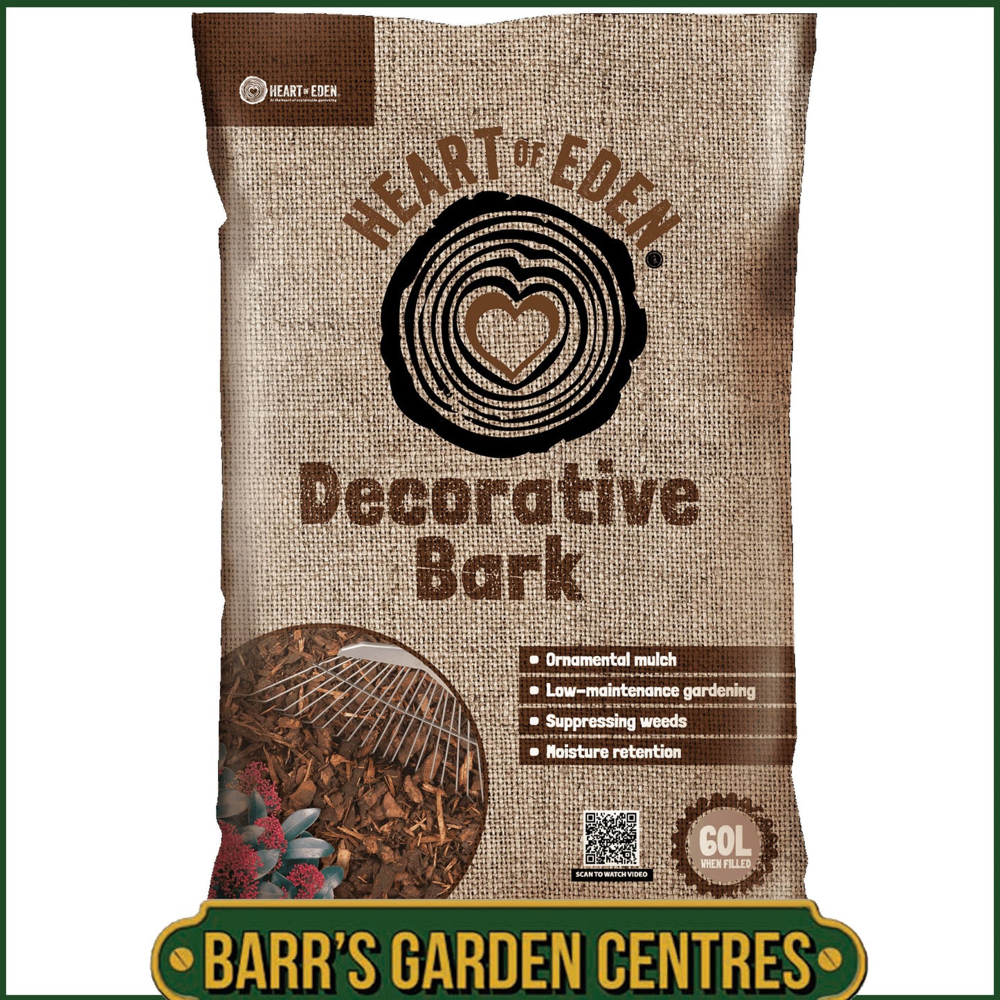 Heart Of Eden Decorative Bark 60 Litre