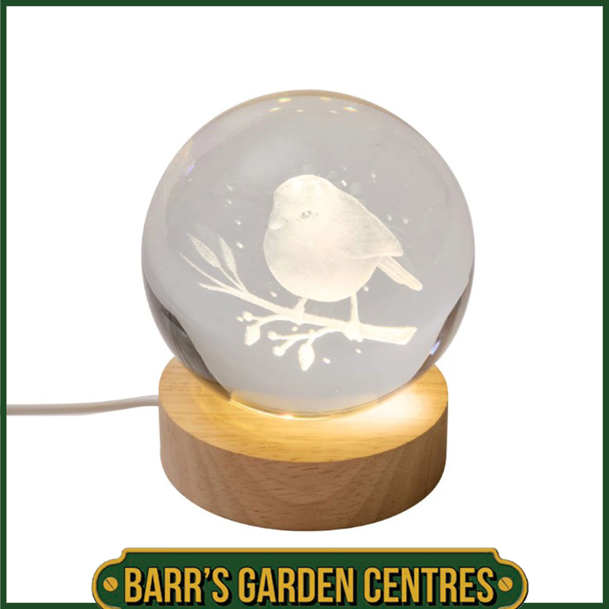 Three Kings InLit LED Glass Glow Ball - Robin