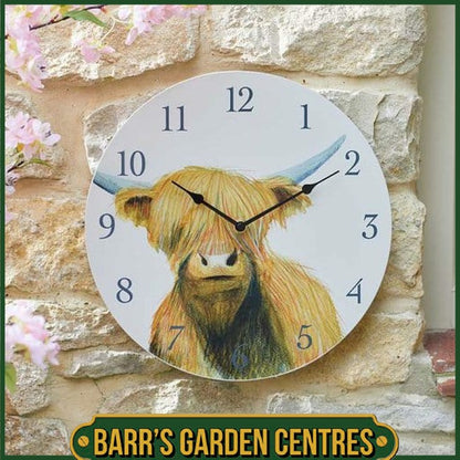 Highland Cow Clock