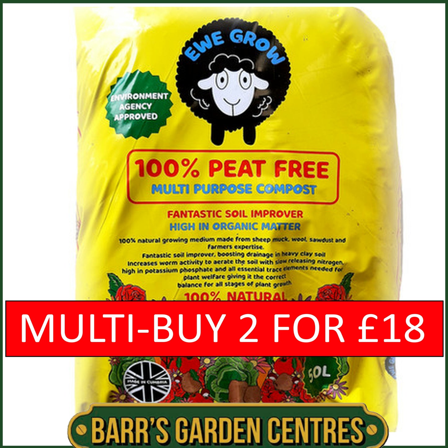 Ewe Grow Multi Purpose Compost  50 Litre