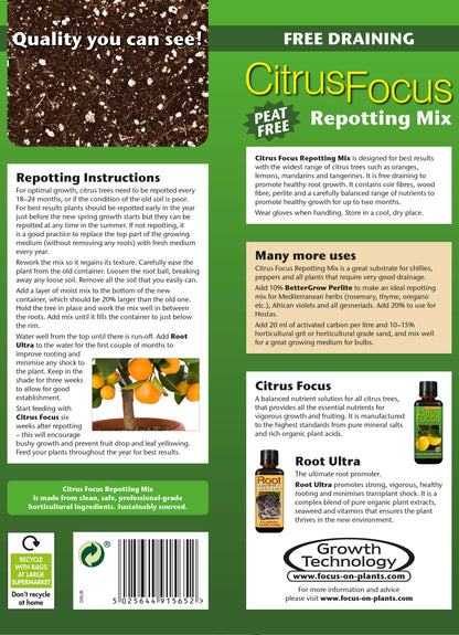 Citrus Focus Repotting Mix Peat Free 8 Litre