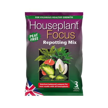 Growth Technology Houseplant Focus Peat-Free Repotting Mix (3ltr - 8ltr - 25ltr)
