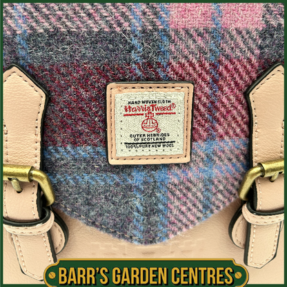Islander Calton Backpack with Harris Tweed Pink & Blue Tartan