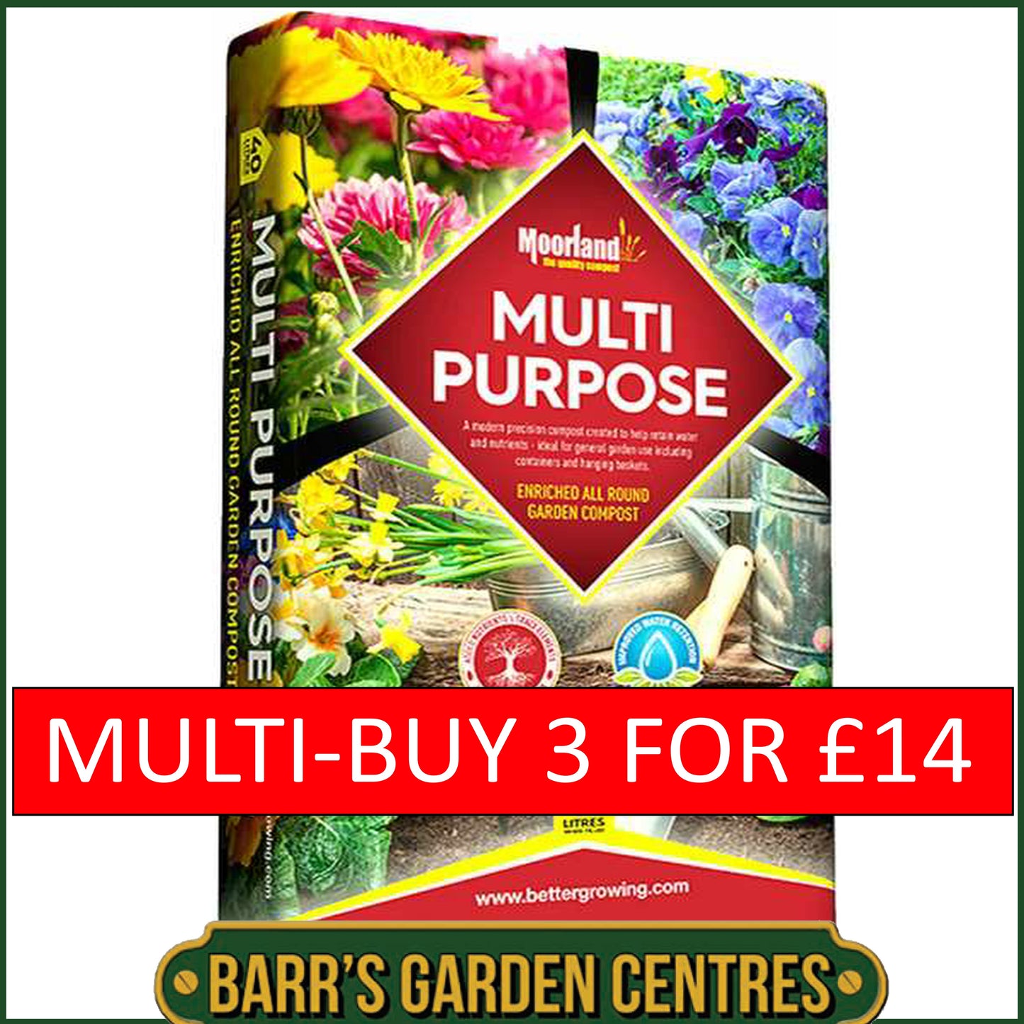 Moorland Enriched Multi Purpose Compost 40 Litre