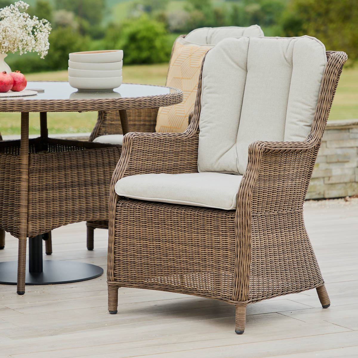 Montpellier 4 Seater Dining Set with 2.5m Parsol