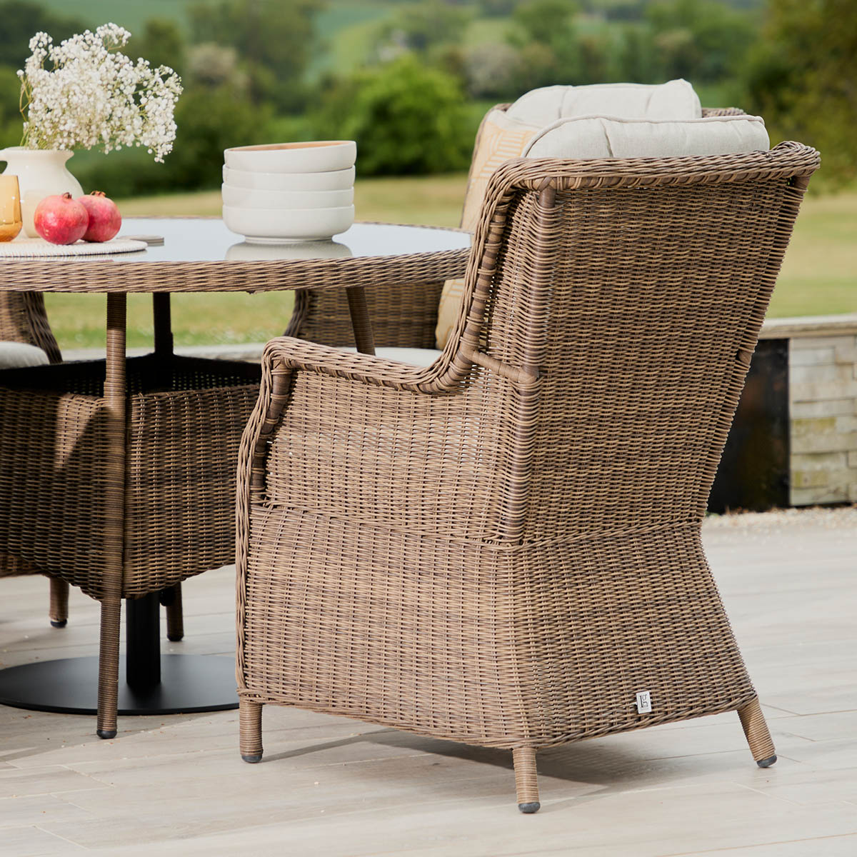 Montpellier 4 Seater Dining Set with 2.5m Parsol