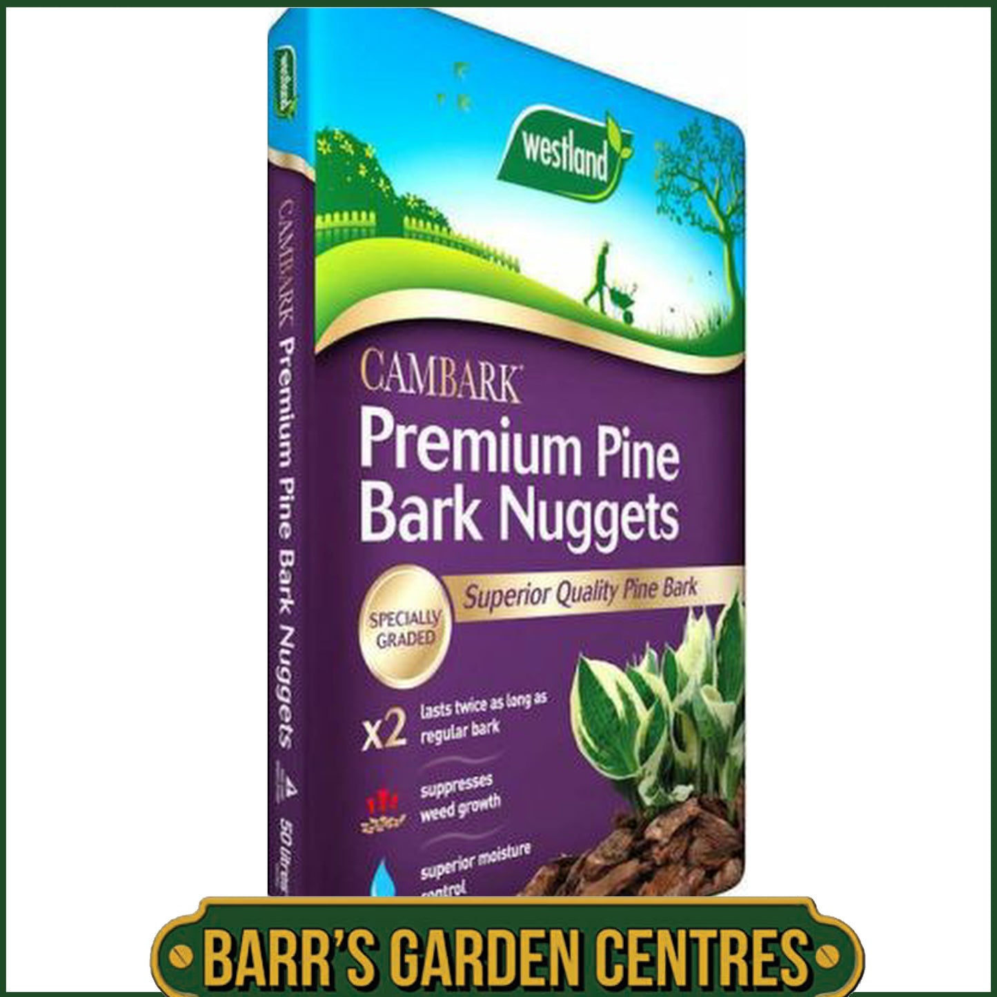 Westland Cambark Premium Pine Bark Nuggets 50 Litre