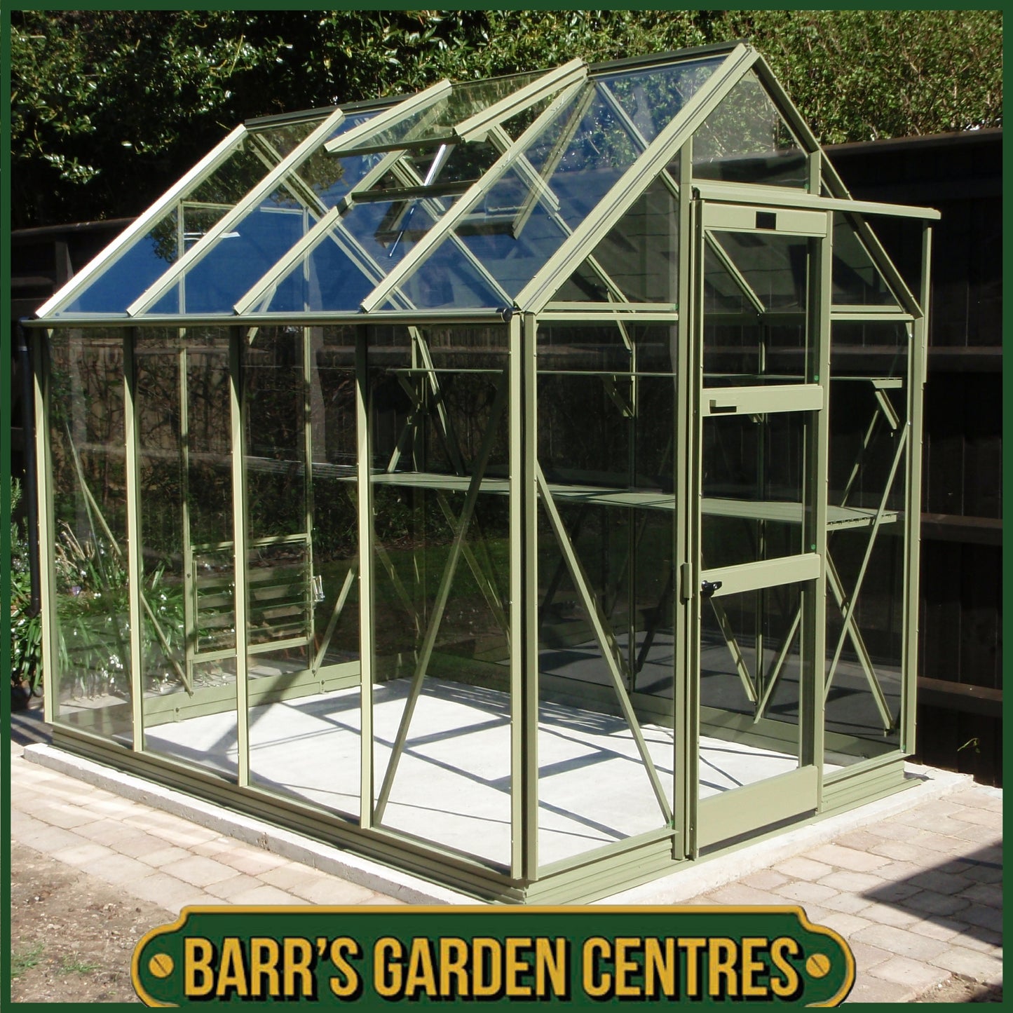 SPECIAL PACKAGE DEAL - WITH 3mm HORTICULTURAL GLASS - HIGH EAVE 6'3" WIDE ELITE GREENHOUSE