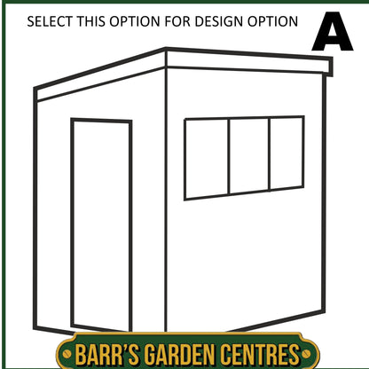 Standard Pent Shed 12mm Cladding - Delivered & Professionally Assembled (Includes Bearers)
