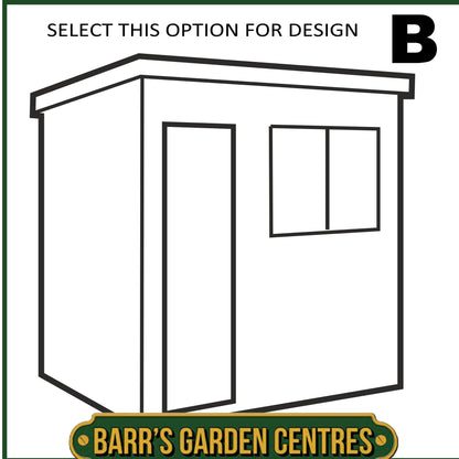 Standard Pent Shed 12mm Cladding - Delivered & Professionally Assembled (Includes Bearers)