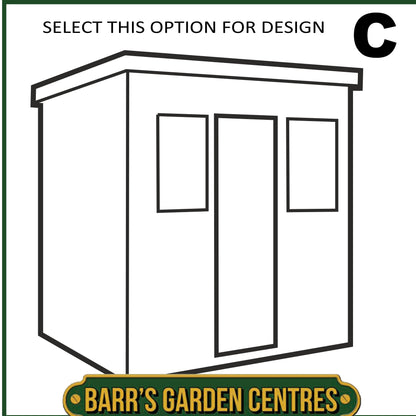 Standard Pent Shed 12mm Cladding - Delivered & Professionally Assembled (Includes Bearers)